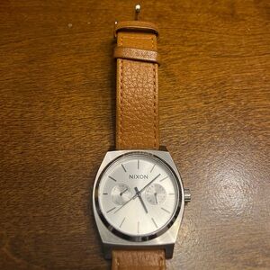 Nixon Brown Leather Strap Watch